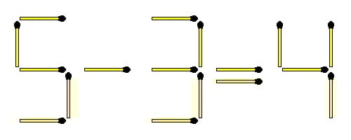 Degtukų galvosūkio pradinė sąlyga