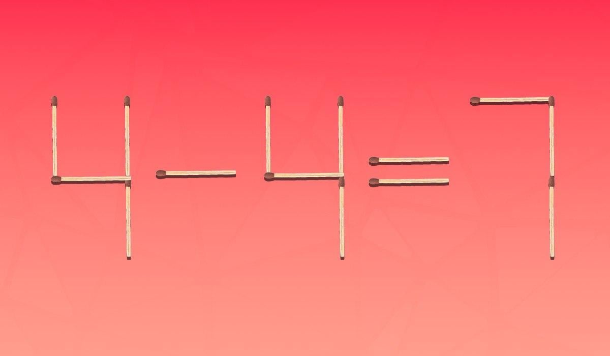 Matematinis galvosūkis: tereikia nutempti vieną degtuką