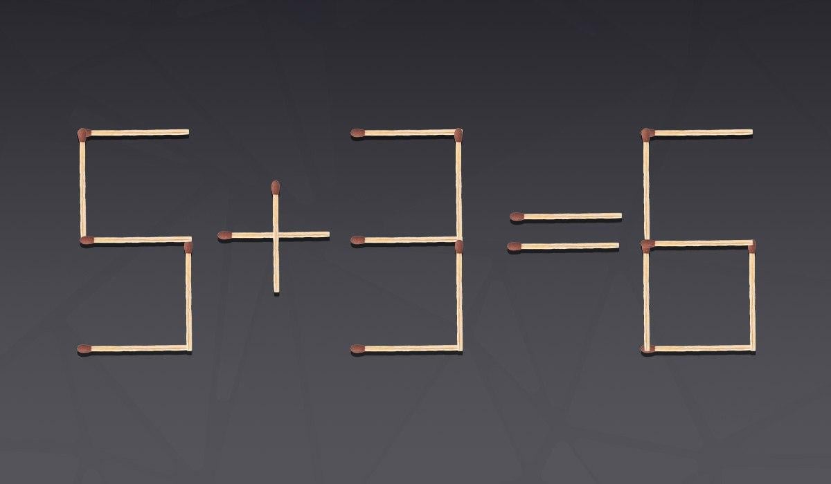 Labai sunkus galvosūkis: tereikia pajudinti vieną degtuką