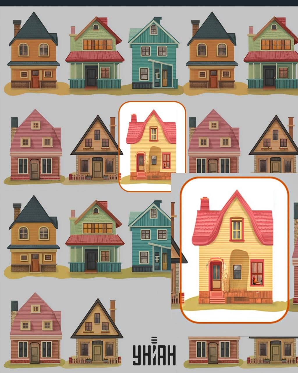 Vieno iš namų lange buvo gaidys / Moje koliažas Vieno iš namų lange buvo gaidys / Moje koliažas