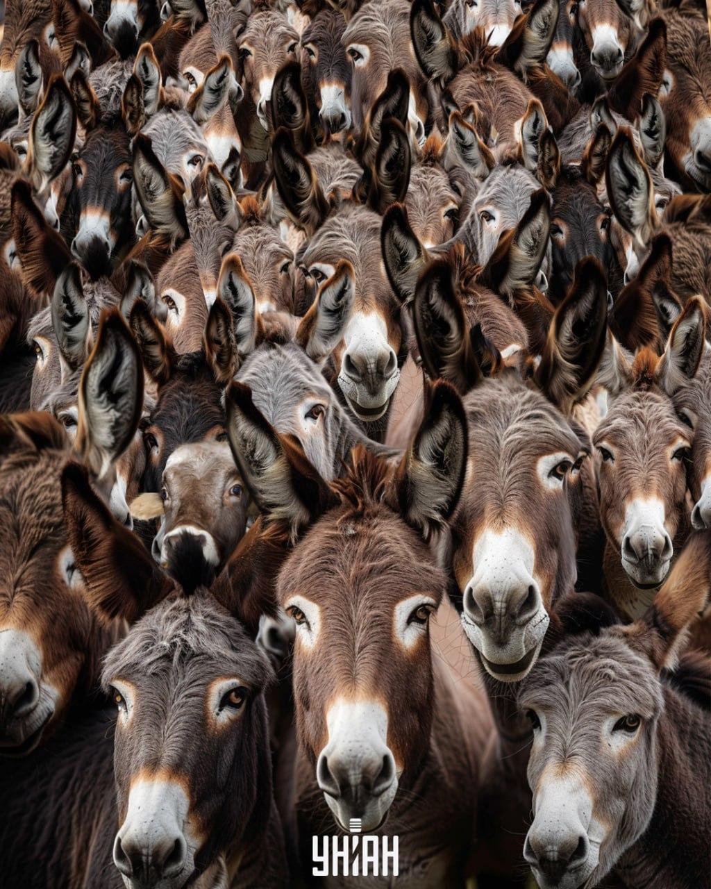 Galvosūkio nuotrauka su asilais