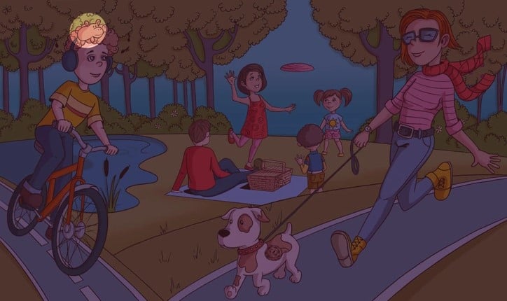 Optinė apgaulė: tik genijus gali rasti begemotą parke per 15 sekundžių Optinė apgaulė: tik genijus gali rasti begemotą parke per 15 sekundžių