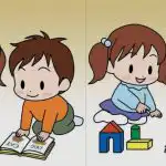 IQ testas: raskite 3 skirtumus vaikų paveikslėlyje su knyga per