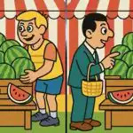 IQ testas: raskite 3 skirtumus vyro su arbūzu paveikslėlyje per