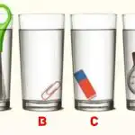 Mįslė tikriems genijams: per 10 sekundžių turite atspėti, kurioje stiklinėje