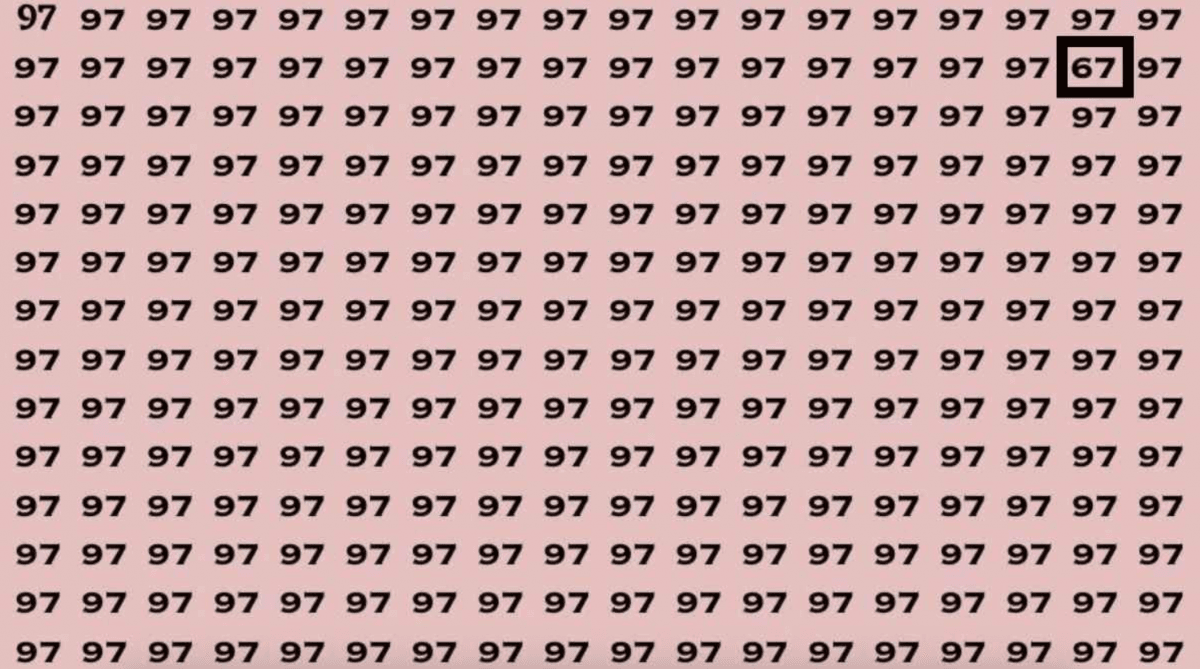 Priimk iššūkį: per 3 sekundes dėlionėje esantį skaičių 67 gali pastebėti tik žvalios akys