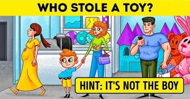 Per 15 sekundžių įvardykite, kuris iš trijų pavogė žaislą / nuotrauka Bright Side